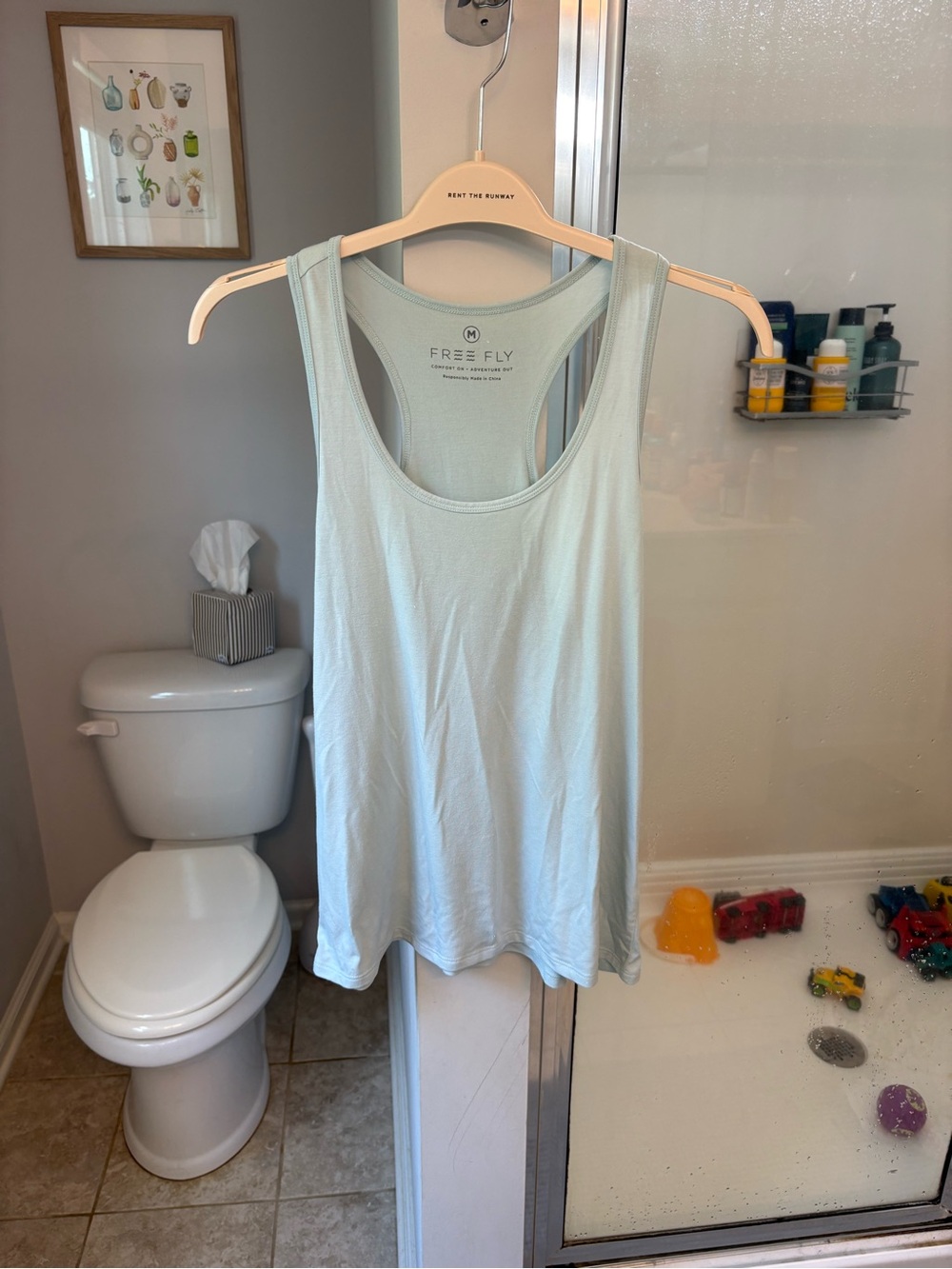 Free Fly Apparel Light Blue Racerback Tank